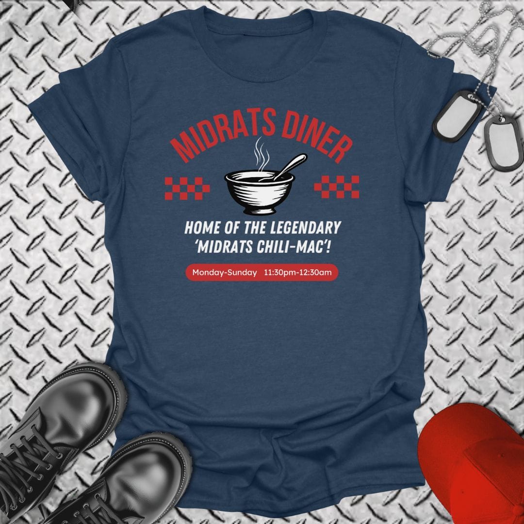 NavyHumor T-Shirt Heather Navy / S Midrats Diner Chili-Mac Tshirt