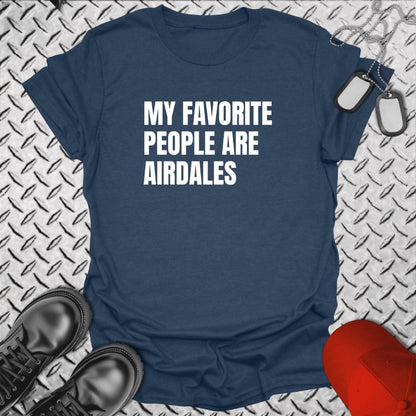 NavyHumor T-Shirt Heather Navy / S My Favorite People Are Airdales