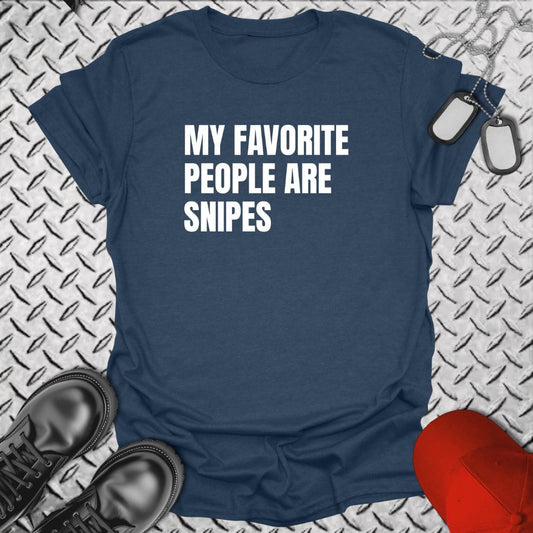 NavyHumor T-Shirt Heather Navy / S My Favorite People Are Snipes