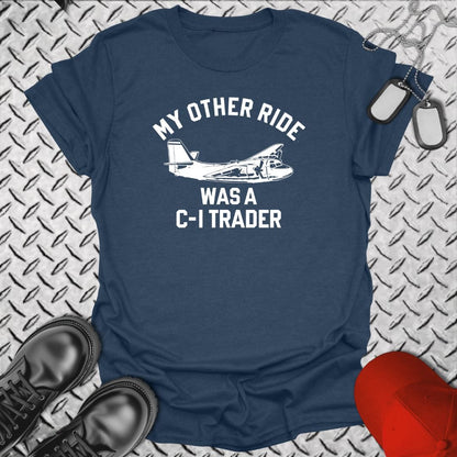NavyHumor T-Shirt Heather Navy / S My Other Ride Was A C-1 Trader