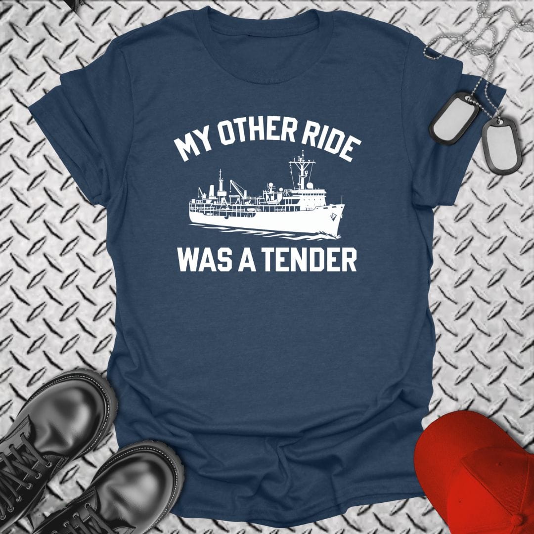 NavyHumor T-Shirt Heather Navy / S My Other Ride Was a Tender T-shirt