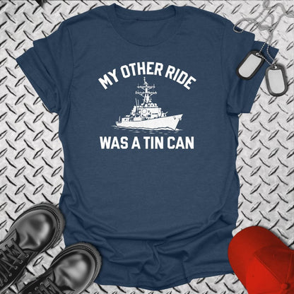 NavyHumor T-Shirt Heather Navy / S My Other Ride Was a Tin Can T-shirt