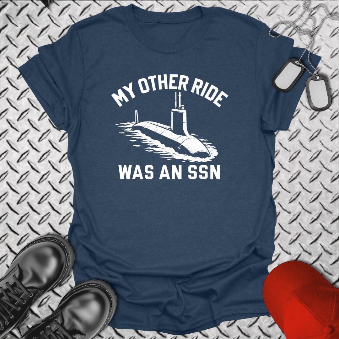 NavyHumor T-Shirt Heather Navy / S My Other Ride Was An SSN T-shirt