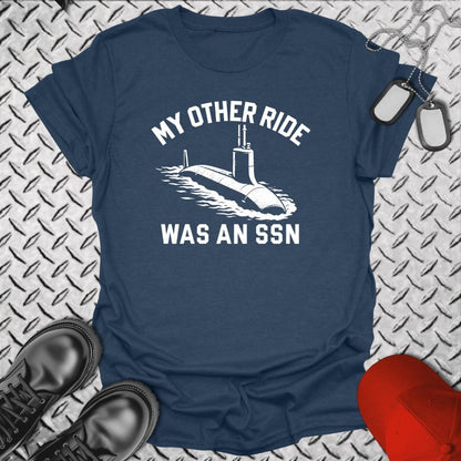 NavyHumor T-Shirt Heather Navy / S My Other Ride Was An SSN T-shirt
