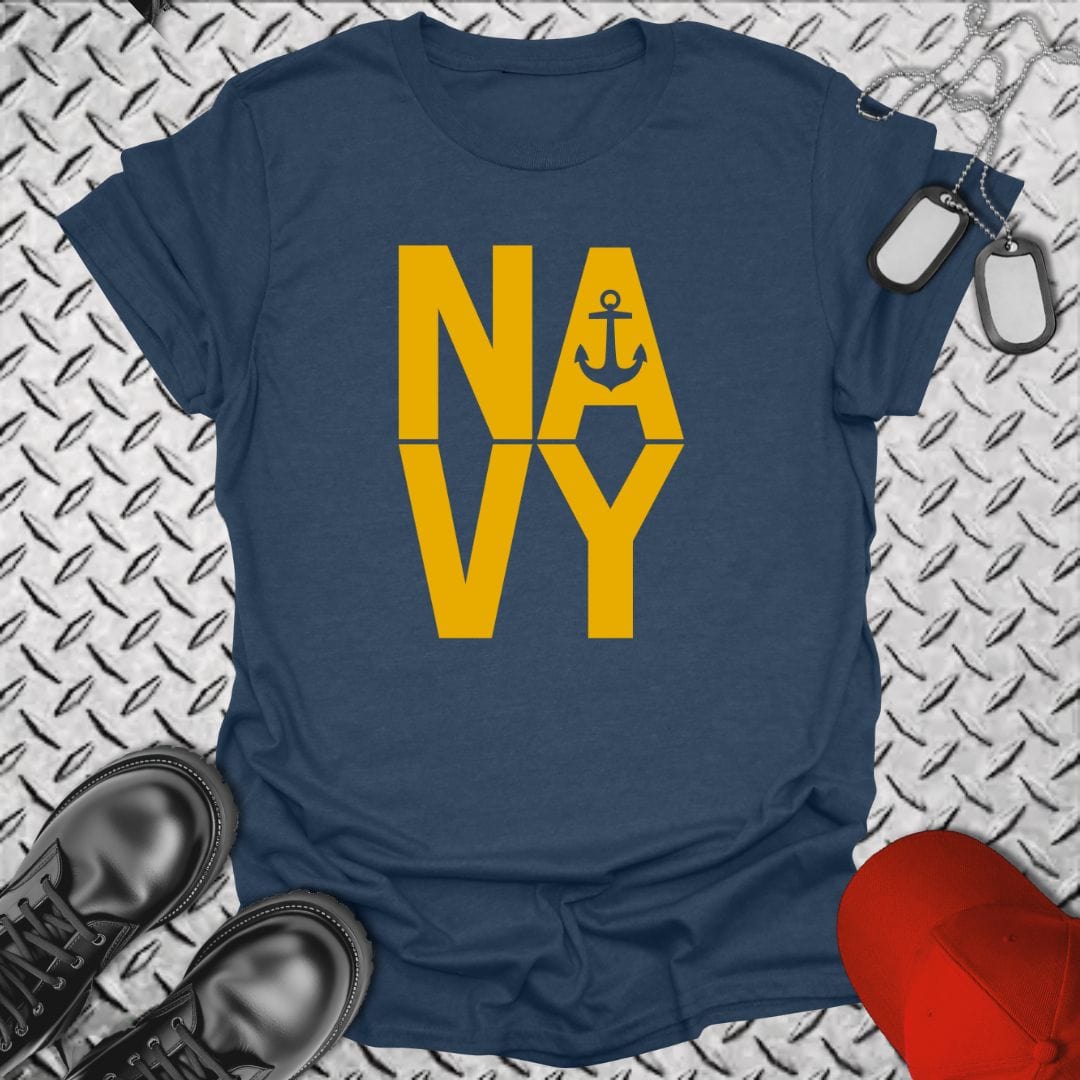 NavyHumor T-Shirt Heather Navy / S Navy - Bold Block T-shirt