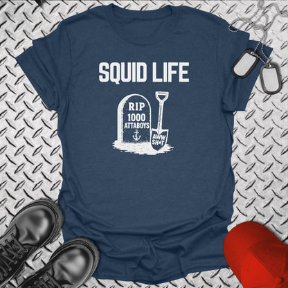 NavyHumor T-Shirt Heather Navy / S One Aww Sh*t - Squid Life T-shirt