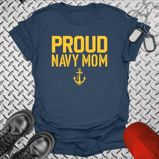 NavyHumor T-Shirt Heather Navy / S Proud Navy Mom T-shirt