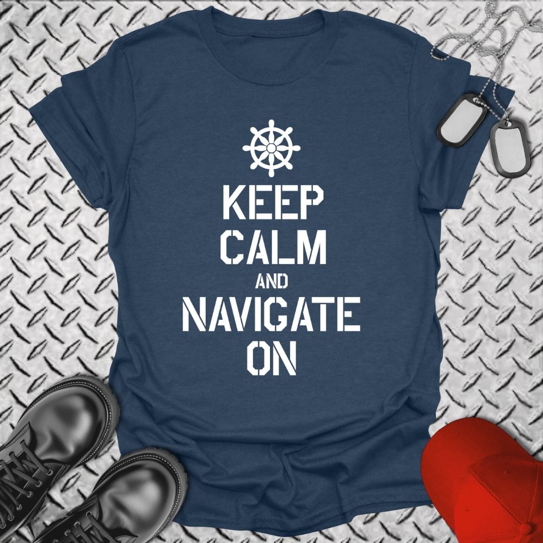 NavyHumor T-Shirt Heather Navy / S QM - Keep Calm T-shirt