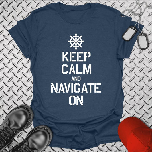 NavyHumor T-Shirt Heather Navy / S QM - Keep Calm T-shirt