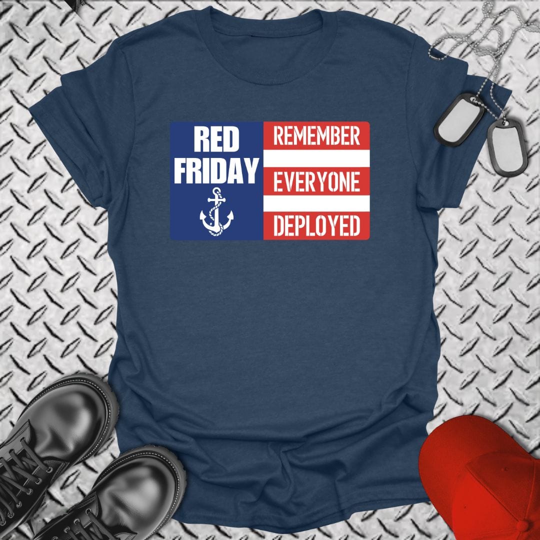 NavyHumor T-Shirt Heather Navy / S R.E.D. Friday Flag T-shirt