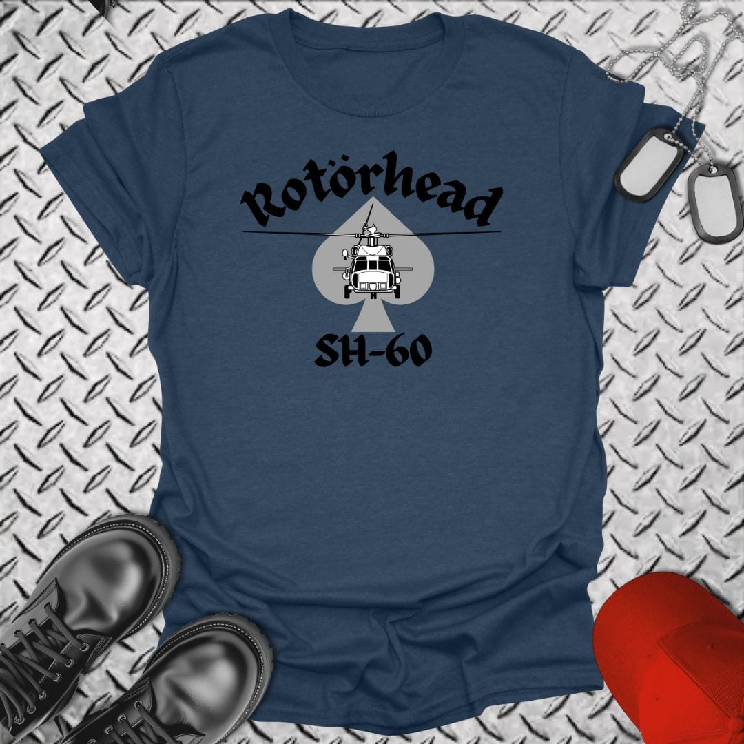 NavyHumor T-Shirt Heather Navy / S Rotorhead: SH-60  T-shirt