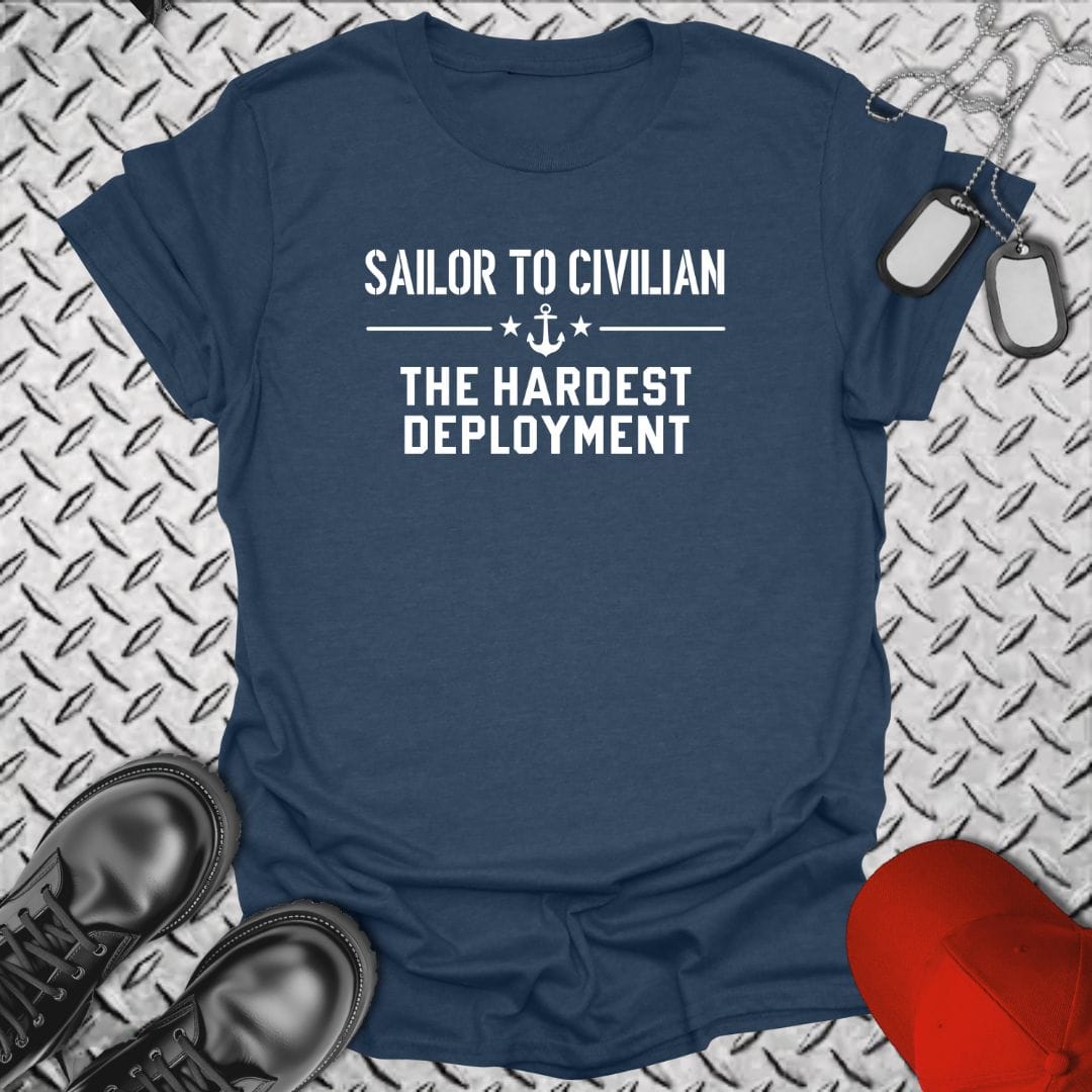 NavyHumor T-Shirt Heather Navy / S Sailor to Civilian