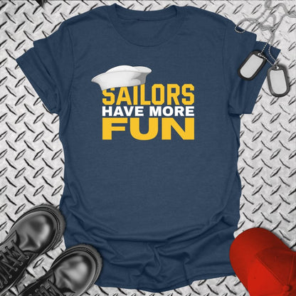 NavyHumor T-Shirt Heather Navy / S Sailors Have More Fun