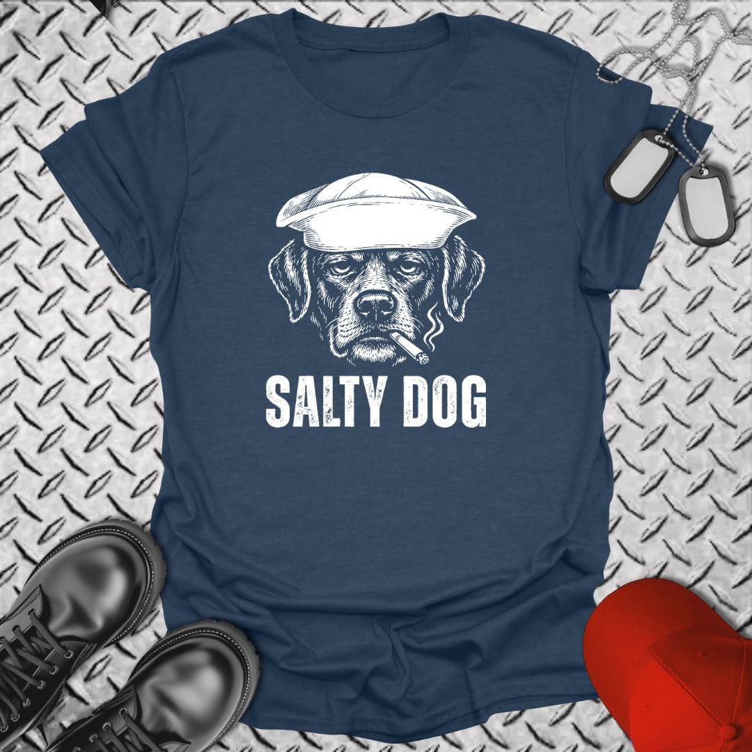 NavyHumor T-Shirt Heather Navy / S Salty Dog