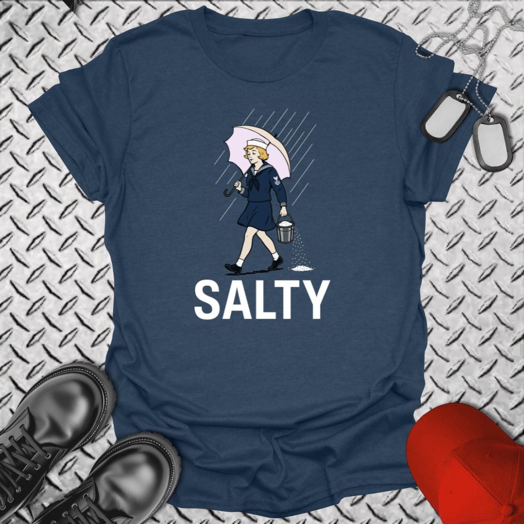 NavyHumor T-Shirt Heather Navy / S Salty Navy Girl T-shirt
