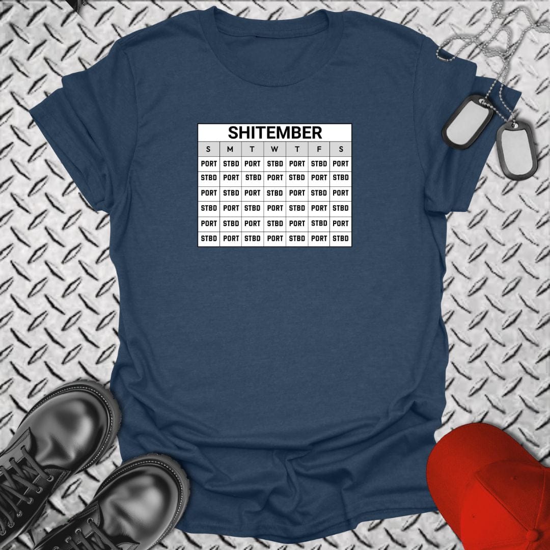 NavyHumor T-Shirt Heather Navy / S SHITEMBER Duty Calendar