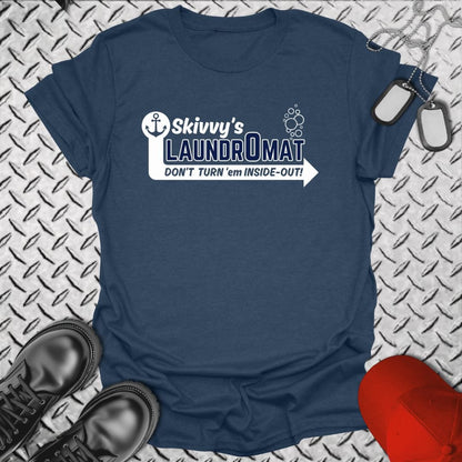 NavyHumor T-Shirt Heather Navy / S Skivvy's Laundromat T-shirt