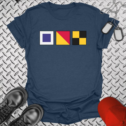 NavyHumor T-Shirt Heather Navy / S SOL- Sh*t Outta Luck Signal Flag