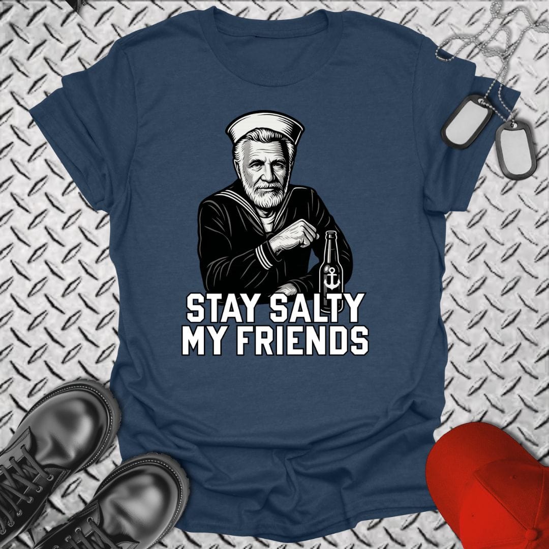 NavyHumor T-Shirt Heather Navy / S Stay Salty, My Friends T-shirt