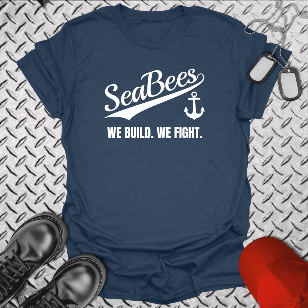 NavyHumor T-Shirt Heather Navy / S Team SeaBees T-shirt