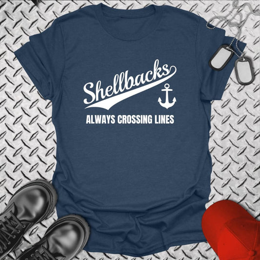 NavyHumor T-Shirt Heather Navy / S Team Shellbacks T-shirt