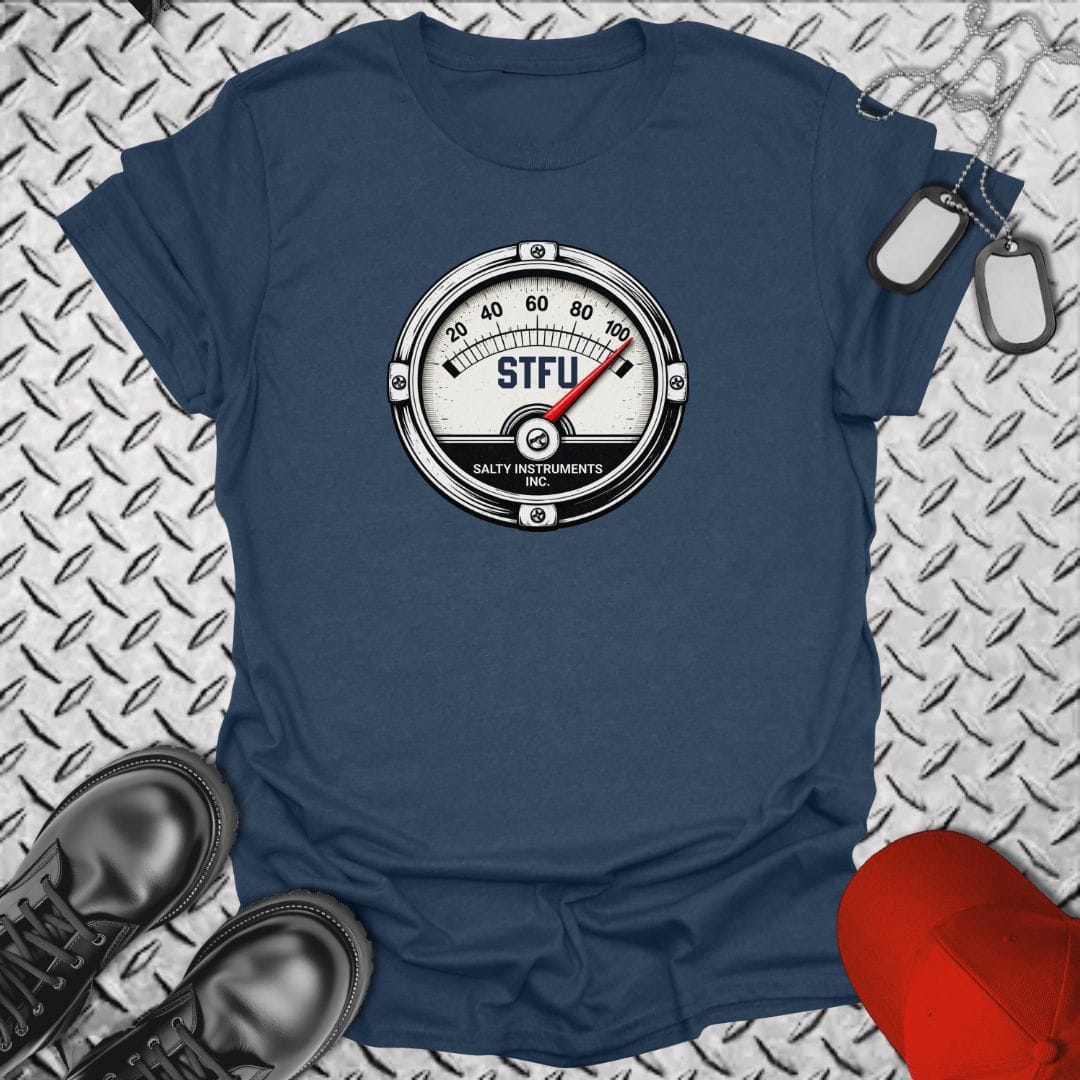 NavyHumor T-Shirt Heather Navy / S The Shut-The-Fuckupometer Says...