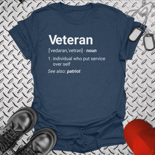 NavyHumor T-Shirt Heather Navy / S Veteran Definition T-shirt