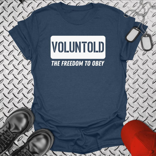 NavyHumor T-Shirt Heather Navy / S Voluntold T-shirt