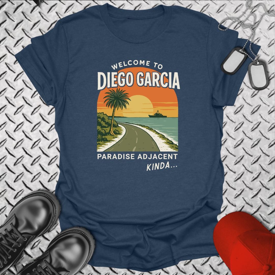 NavyHumor T-Shirt Heather Navy / S Welcome to Diego Garcia T-shirt