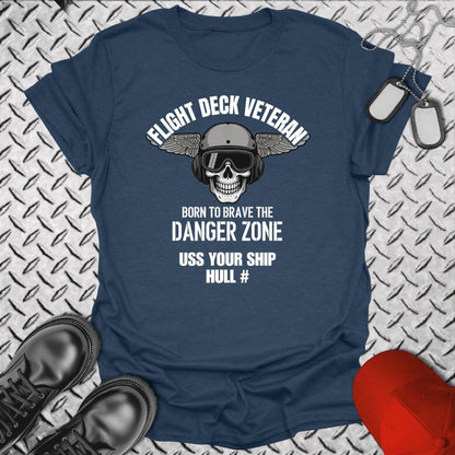 NavyHumor T-Shirt Heather Navy / S "Your Ship" Flight Deck Veteran T-shirt