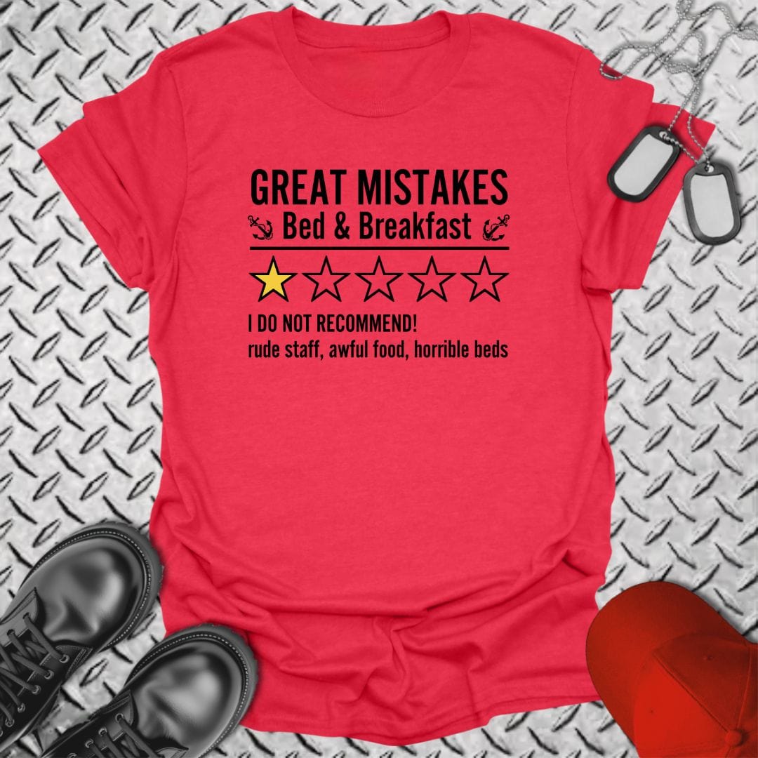 NavyHumor T-Shirt Heather Red / S Great Mistakes Review T-shirt