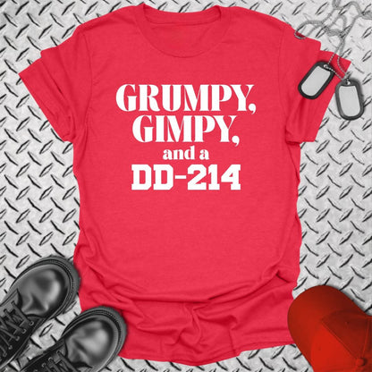 NavyHumor T-Shirt Heather Red / S Grumpy, Gimpy, and a DD-214 T-shirt