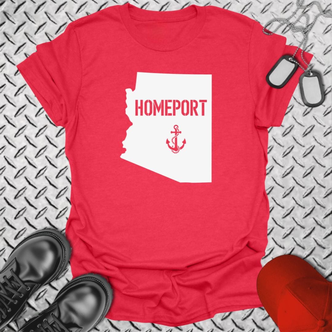 NavyHumor T-Shirt Heather Red / S Homeport Arizona T-shirt