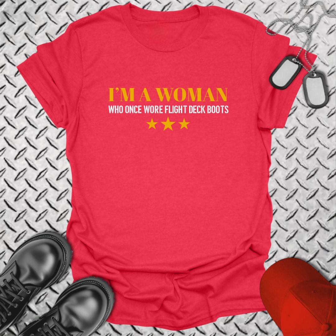 NavyHumor T-Shirt Heather Red / S I'm  A Woman T-shirt