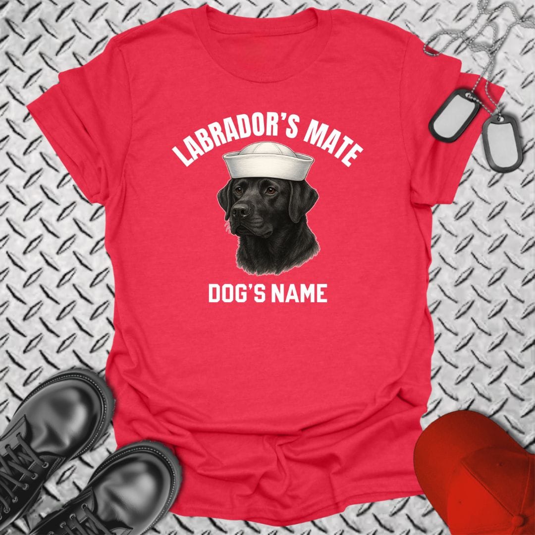 NavyHumor T-Shirt Heather Red / S Labrador's Mate - Black