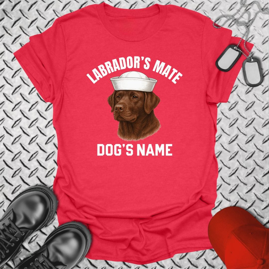 NavyHumor T-Shirt Heather Red / S Labrador's Mate - Chocolate