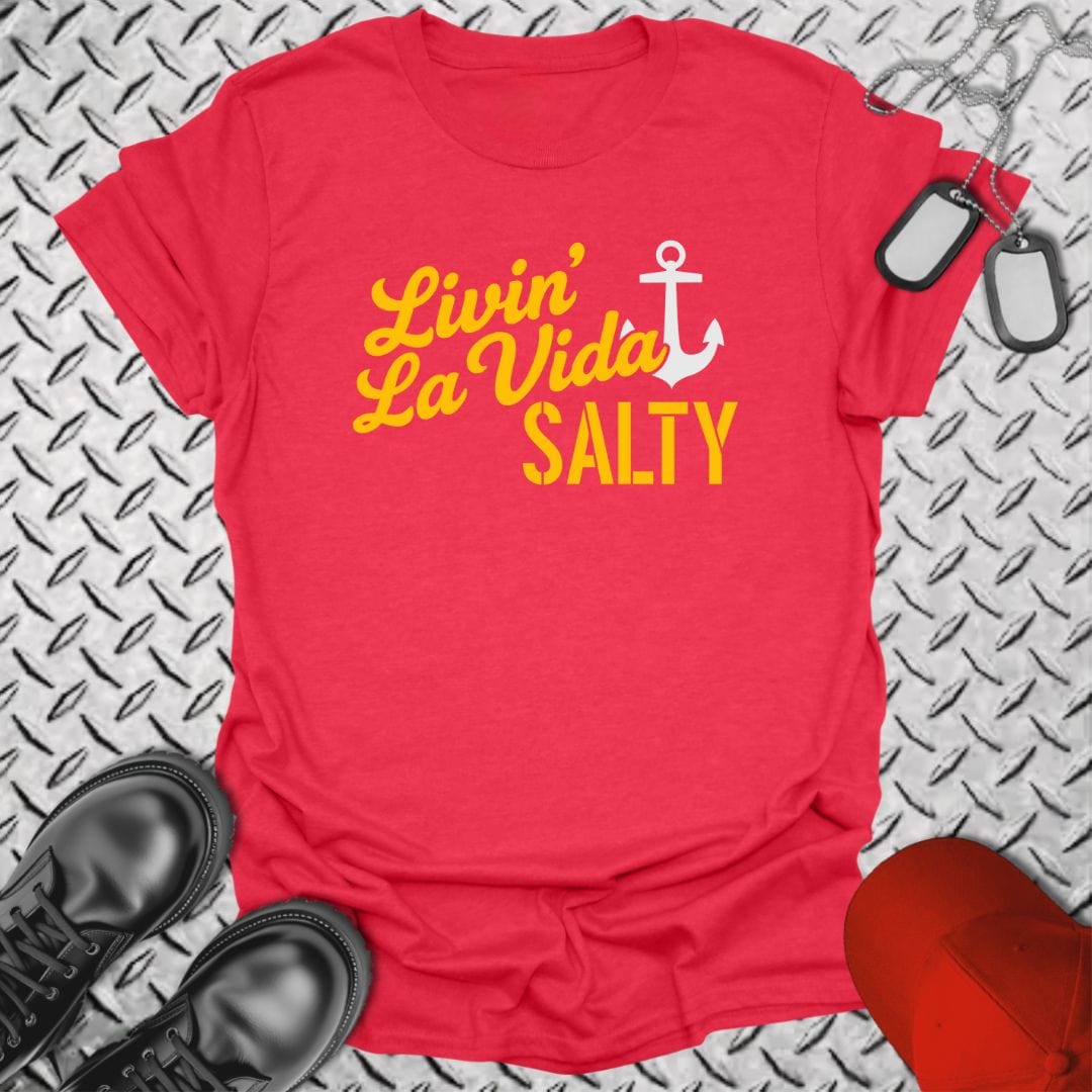 NavyHumor T-Shirt Heather Red / S Livin' La Vida Salty T-shirt