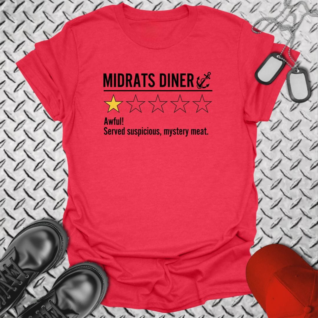 NavyHumor T-Shirt Heather Red / S MIdrats Diner 1-Star Review T-shirt