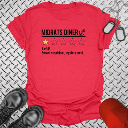 NavyHumor T-Shirt Heather Red / S MIdrats Diner 1-Star Review T-shirt
