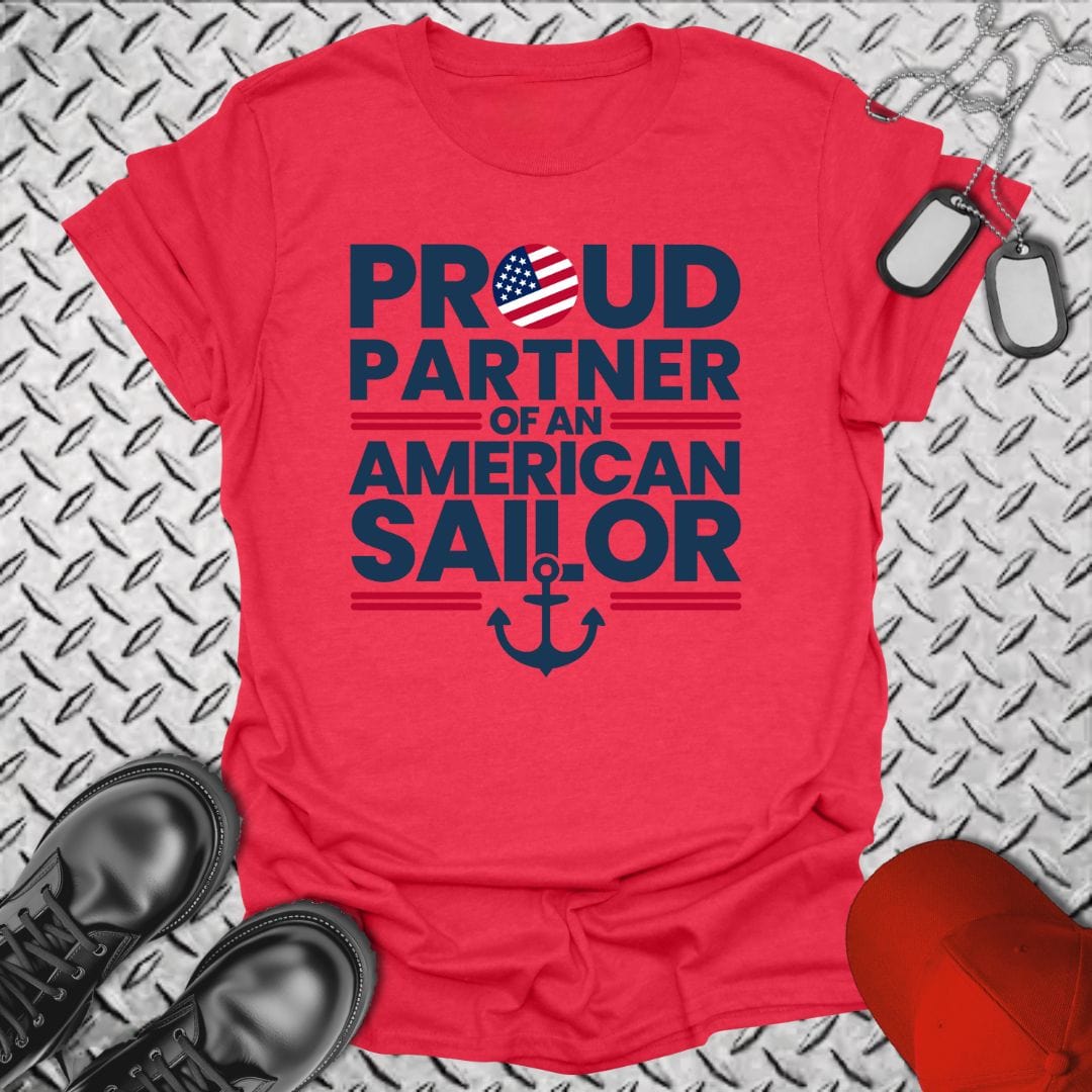 NavyHumor T-Shirt Heather Red / S Proud Partner of an American Sailor T-shirt