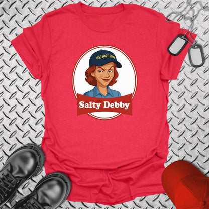 NavyHumor T-Shirt Heather Red / S Salty Debby T-shirt