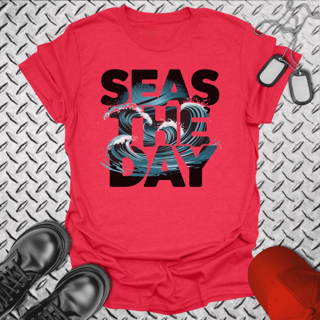 NavyHumor T-Shirt Heather Red / S SEAS The Day T-shirt