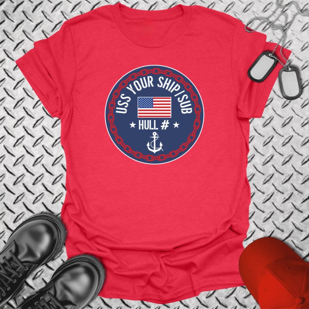 NavyHumor T-Shirt Heather Red / S "Your Command" Crest T-shirt