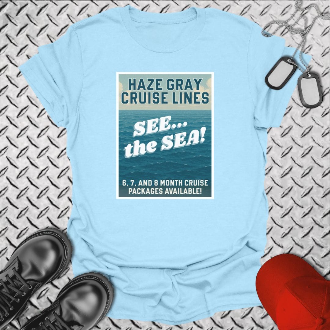 NavyHumor T-Shirt Light Blue / S Haze Gray Cruise Lines