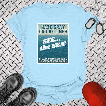NavyHumor T-Shirt Light Blue / S Haze Gray Cruise Lines