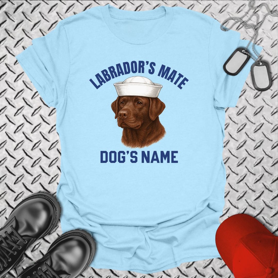 NavyHumor T-Shirt Light Blue / S Labrador's Mate - Chocolate