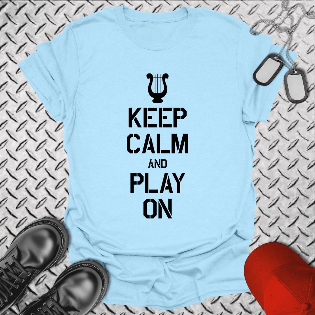 NavyHumor T-Shirt Light Blue / S MU - Keep Calm and Play On T-shirt