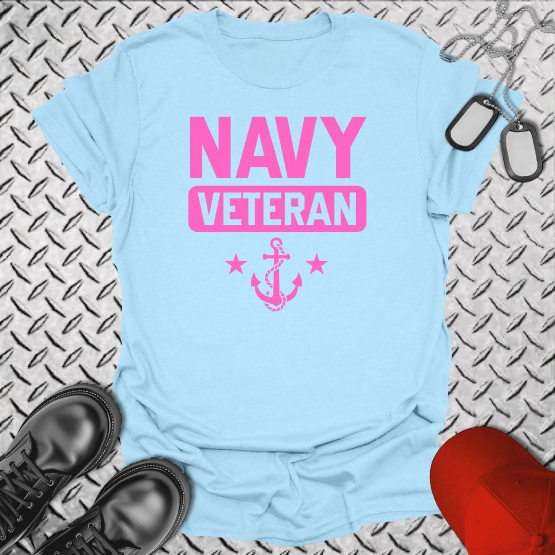 NavyHumor T-Shirt Light Blue / S Navy Veteran (Pink Edition)  T-shirt