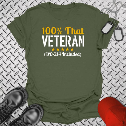 NavyHumor T-Shirt Military Green / S 100% That Veteran T-shirt
