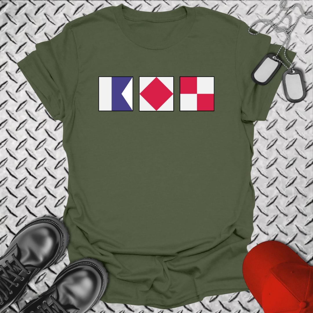 NavyHumor T-Shirt Military Green / S AFU - All F*cked Up Signal Flag